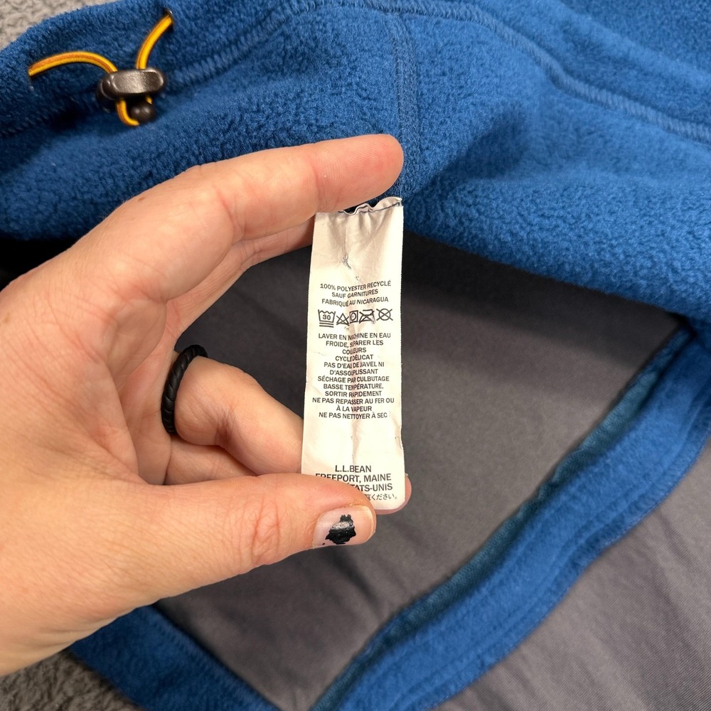 L.L.Bean Vest Mens 2XL Tall‎ Blue Fleece Full Zip Pockets Recycled Polyester - Picture 11 of 11